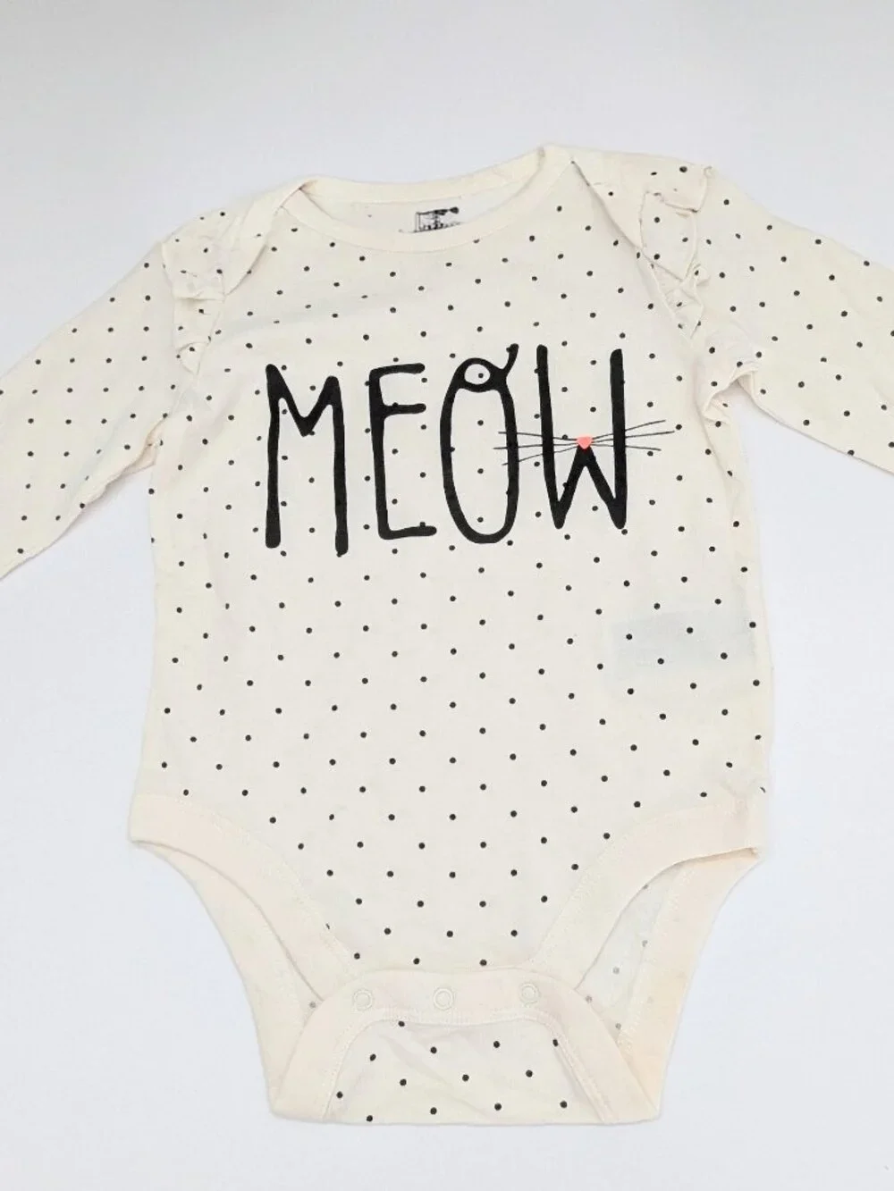 GAP Baby (12-18 Months) Cream/Black Polka Dot 